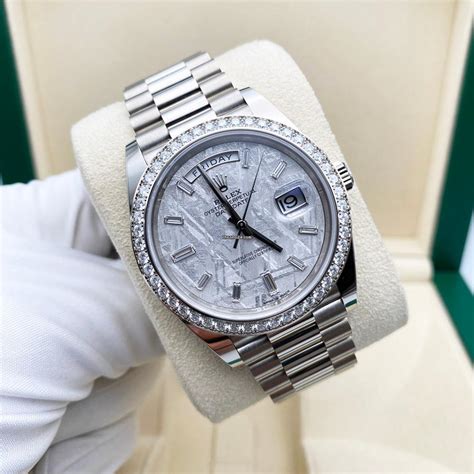 rolex meteorite dial day date for sale|Rolex Day-Date platinum 40mm.